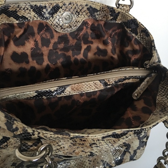 B Makowsky Natural Python Bag - Picture 7 of 9